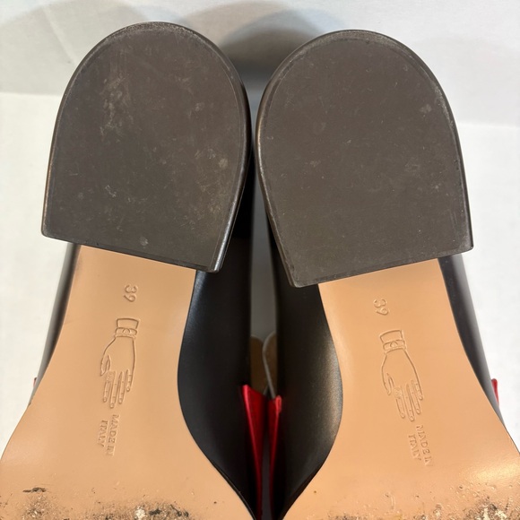 Nomasei NONO Loafers Tri-Color Brun Size 39 Black White Red Square Toe Luxury - Picture 13 of 16